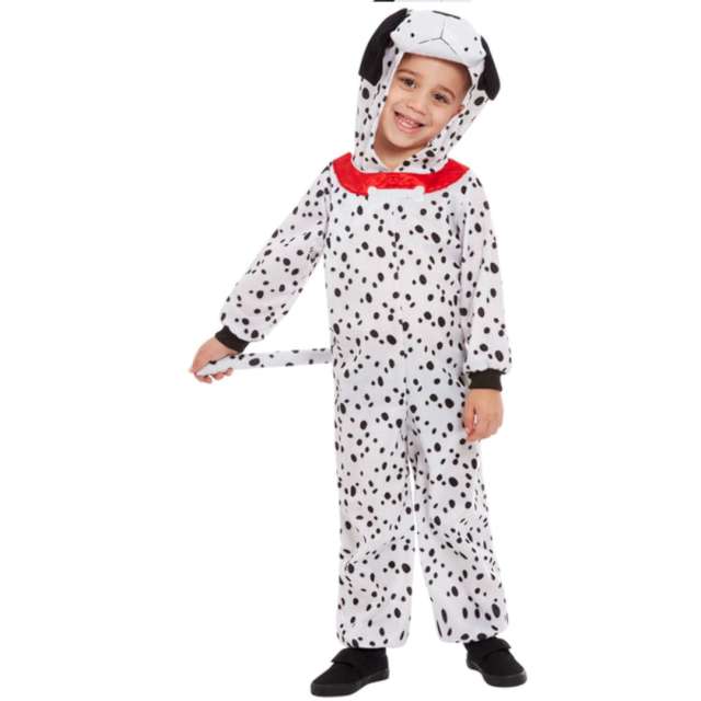 _xx_Toddler Dalmatian Costume Black & White Hooded All In One  T1