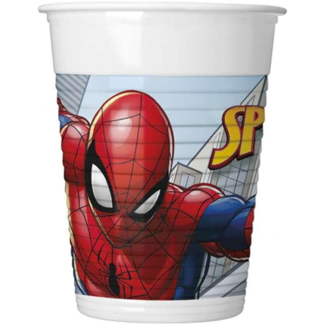 Kubeczki plastikowe "Spiderman Crime Fighter", Procos, 200 ml, 8 szt