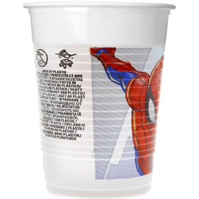 Kubeczki plastikowe Spiderman Crime Fighter Procos 200 ml 8 szt