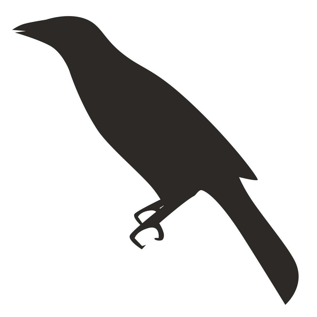 Naklejka na okno "Ptak PTM-09", czarny, 20 cm