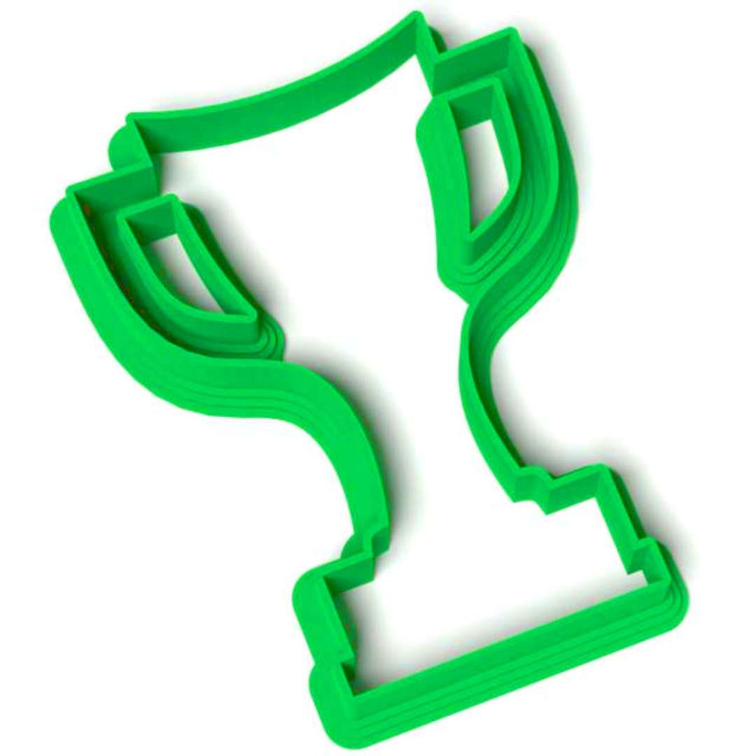 Foremka "Piłka Nożna - Puchar", 67x88 mm, zielona
