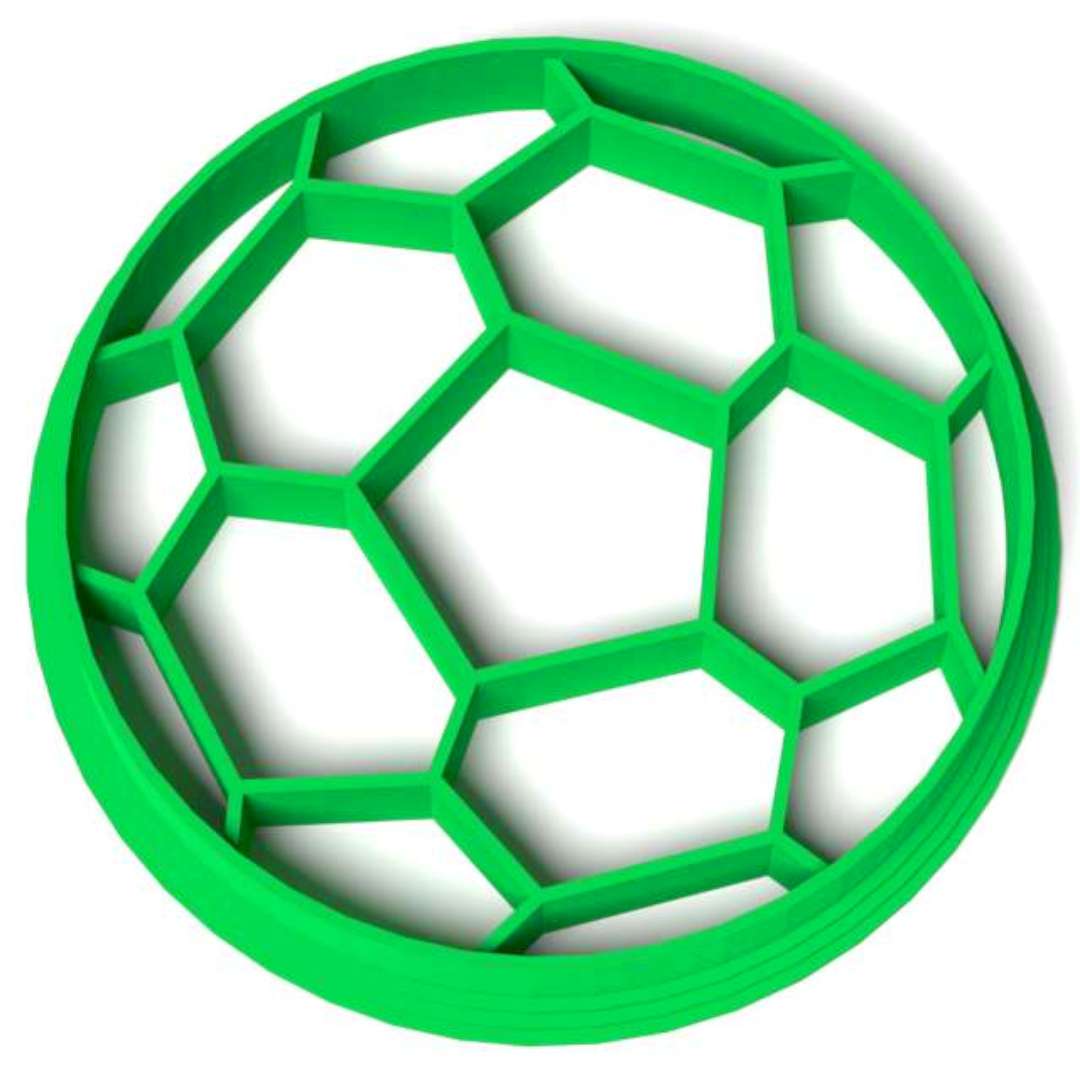 Foremka "Piłka Nożna", 78x78 mm, zielona