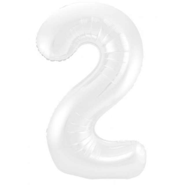 Balon foliowy "Cyfra 2", biały, Jix, 40", SHP