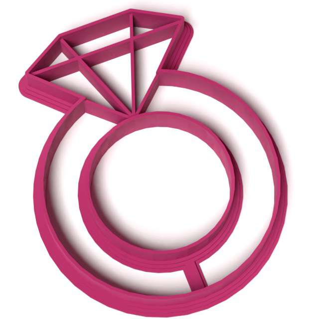 Foremka "Wieczór Panieński - Pierścionek z diamentem", 78x98 mm, różowa