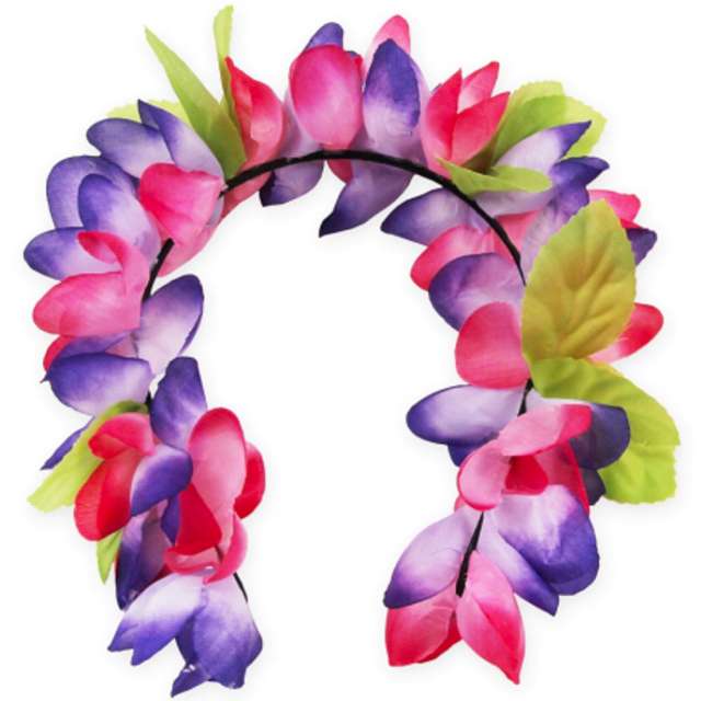 Opaska party Hawajskie Kwiaty fioletowy mix Godan
