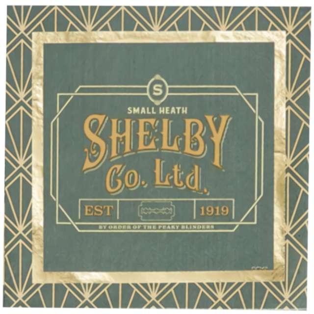 Serwetki "Peaky Blinders - Shelby", mix, Smiffys, 33 cm, 8 szt