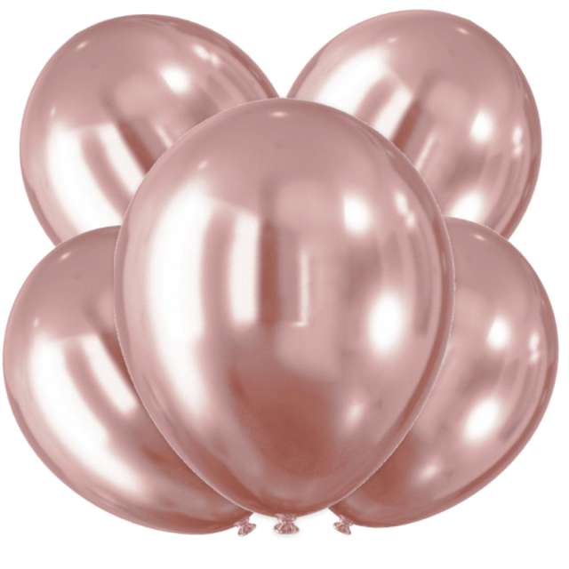 Balony "Chromowane", różowe, Arpex, 12", 5 szt