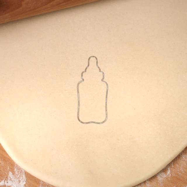 Foremka Baby Shower Girl - Butelka ze smoczkiem 45x92 mm różowa brokatowa