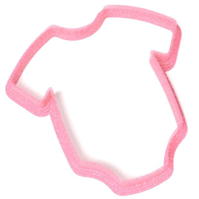 Foremka Baby Shower Girl - Śpioszki 82x82 mm różowa brokatowa