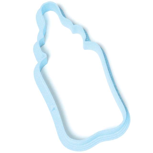 Foremka "Baby Shower Boy - Butelka ze smoczkiem", 45x92 mm, błękitna brokatowa