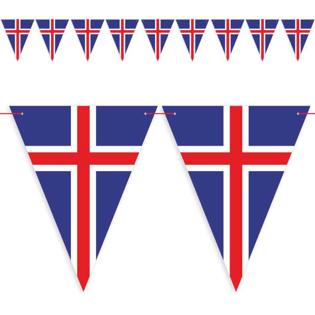 Baner flagi Państwa Świata - Islandia DIY 36 m