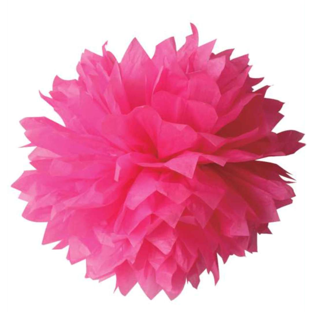Pompon bibułowy "Classic", różowy, Arpex, 42,5 cm