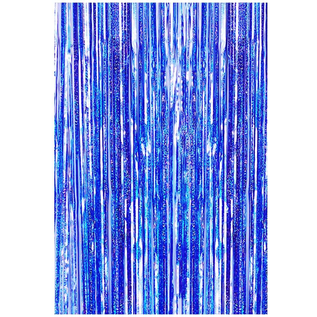 Kurtyna na drzwi Holograficzna niebieska PartyPal 200 x 100 cm