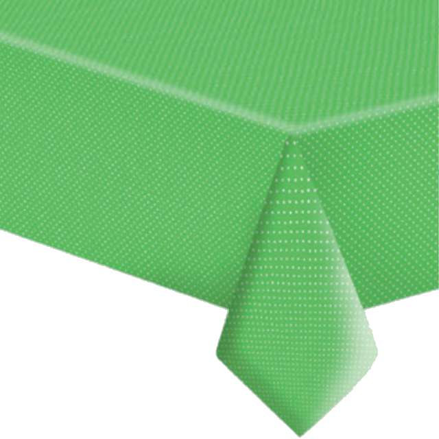 Obrus papierowy Białe Kropki zielony Maki 180x120 cm