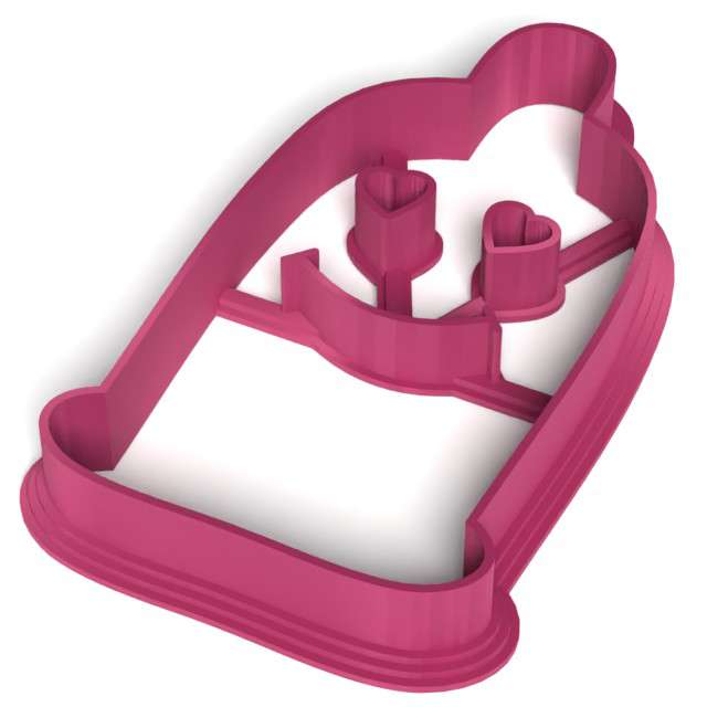 Foremka Wieczór Panieński - Prezerwatywa z uśmiechem 97x56 mm różowa