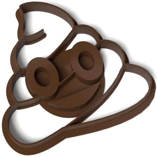 Foremka "Poop - Kupa Emoji, uśmiechnięta classic, 91x86 mm, brązowa