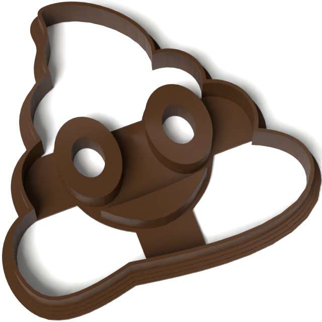 Foremka Poop - Kupa Emoji uśmiechnięta 91x86 mm brązowa