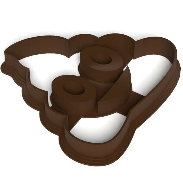 Foremka Poop - Kupa Emoji uśmiechnięta 91x86 mm brązowa