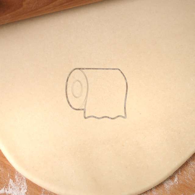 Foremka Poop - Papier toaletowy 81x68 mm brązowa