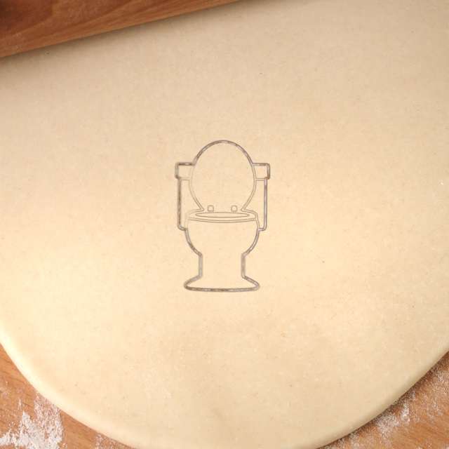 Foremka Poop - Toaleta WC 87x56 mm brązowa