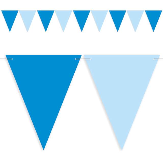 Baner flagi Party w dwóch kolorach błękitno-niebieskie 36 m