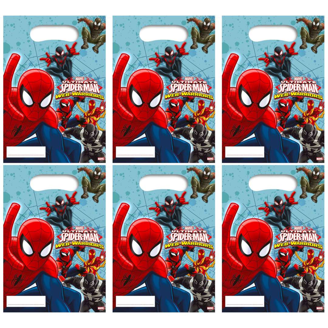 Torebka prezentowa Spider Man Procos 23x16 cm 6 szt