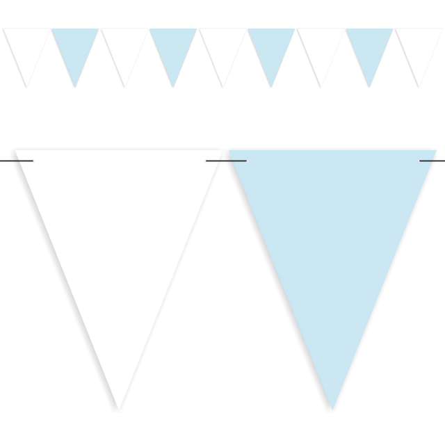Baner flagi Party w dwóch kolorach biało-błękitny 36 m