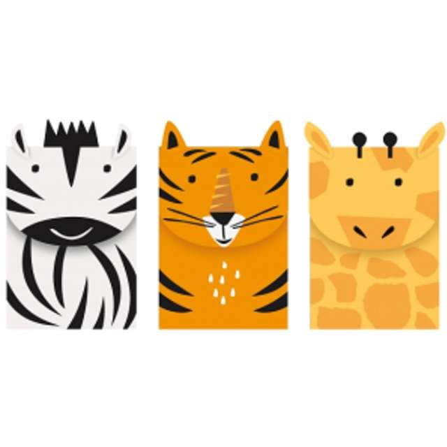 Torebki papierowe Zwierzęta Safari Unique 3 szt
