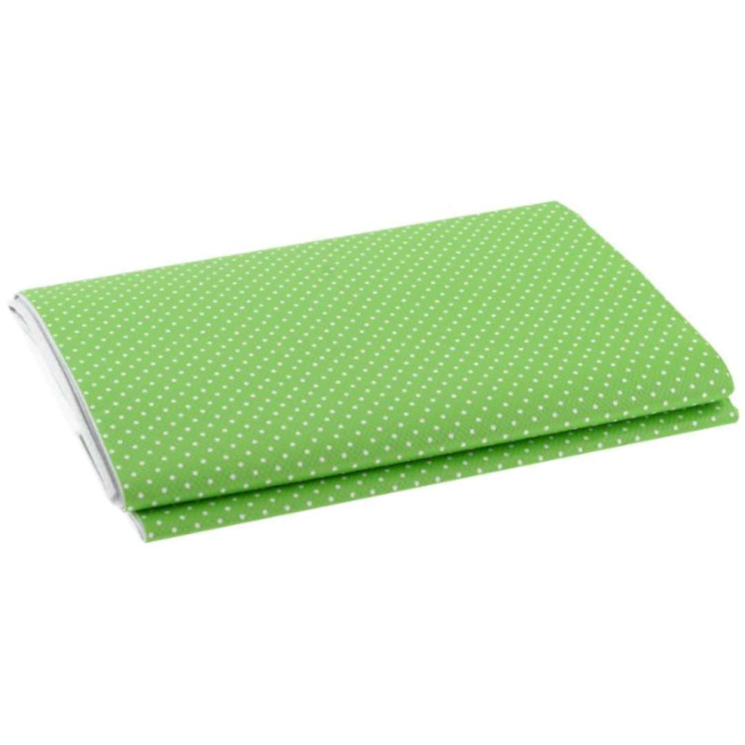 Obrus papierowy Białe Kropki zielony Maki 180x120 cm