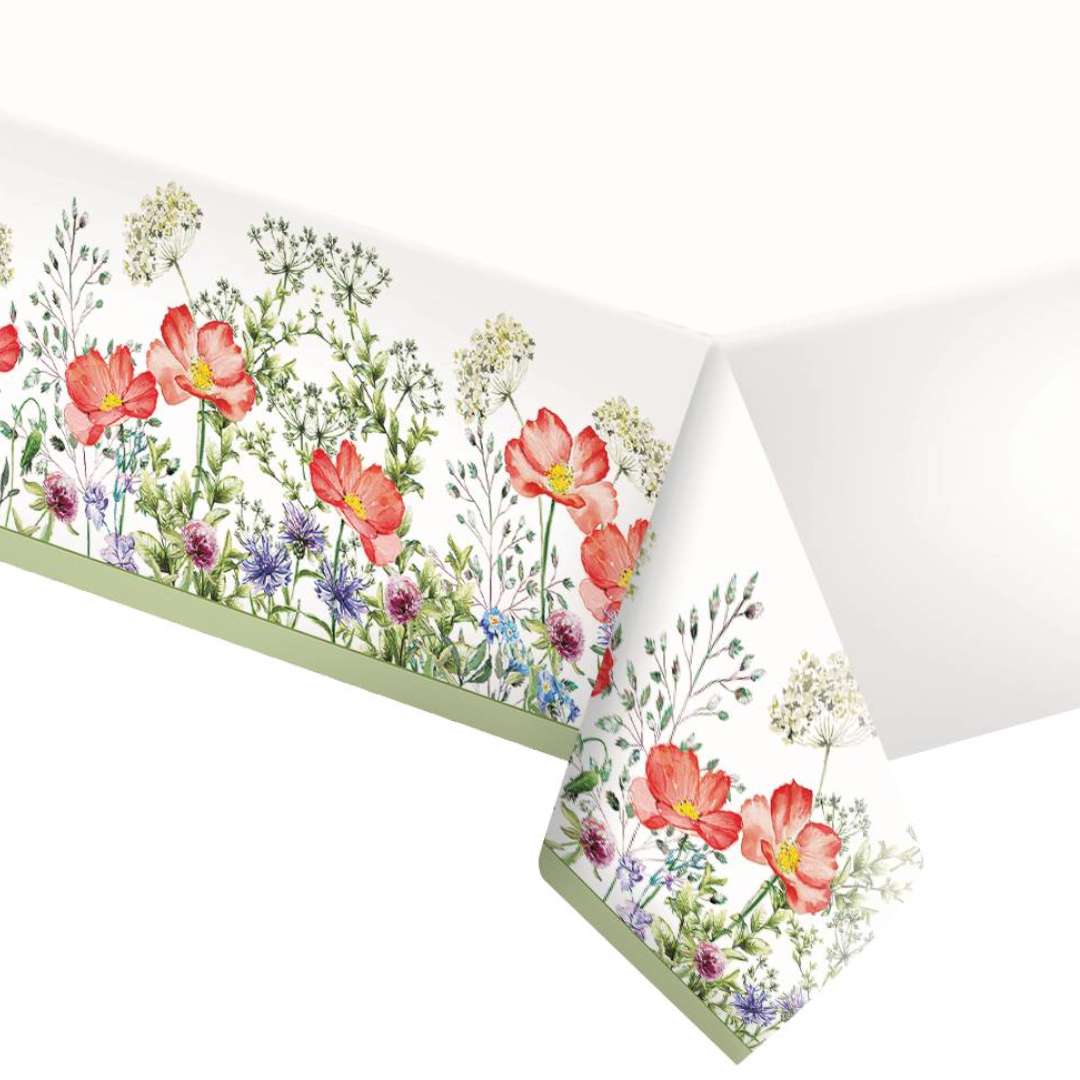 Obrus papierowy Kwiaty i Rośliny - Wiosenna Aura mix MAKI 180 x 120 cm