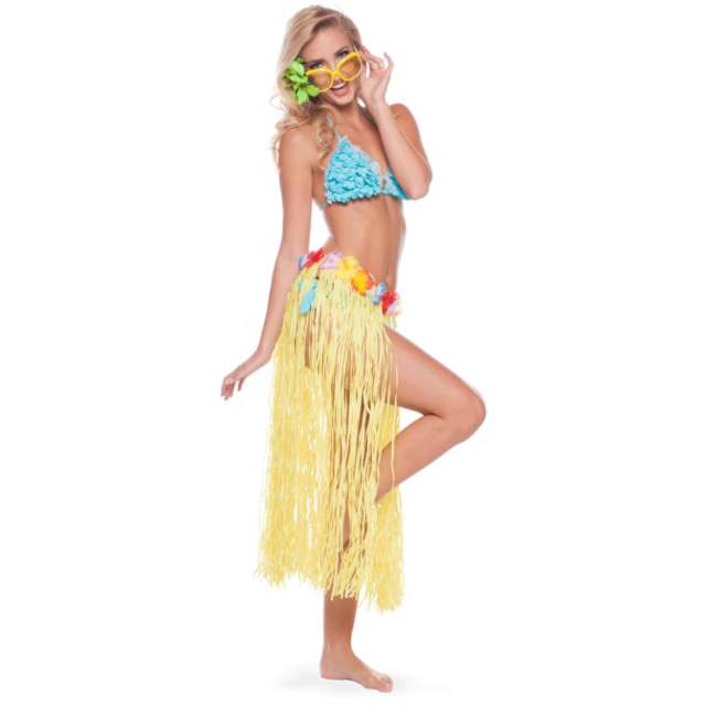 Spódnica "Hawajska", żółta, Folat, 80 cm