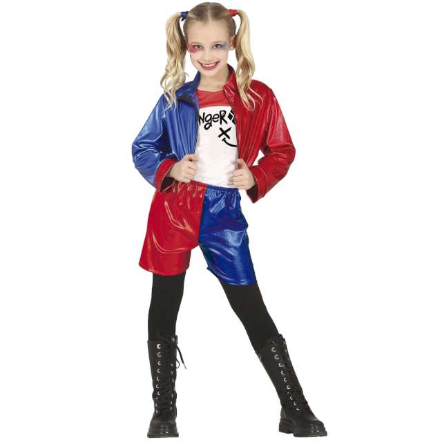 Strój dla dzieci "Harley Quinn", Guirca, rozm 110-115 cm