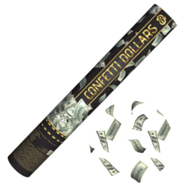 Tuba strzelająca konfetti Banknoty 100 USD papier 40 cm GoDan