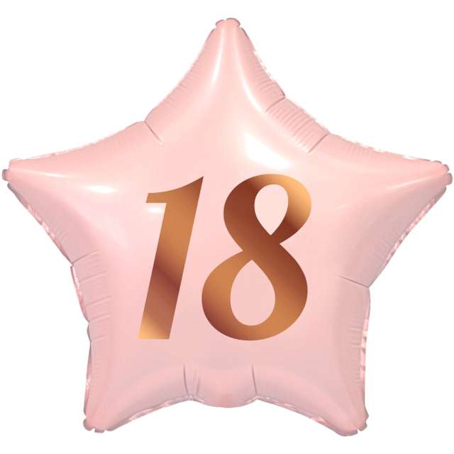 Balon foliowy "18 urodziny - Beauty and Charm", różowy,Godan, 19" STR