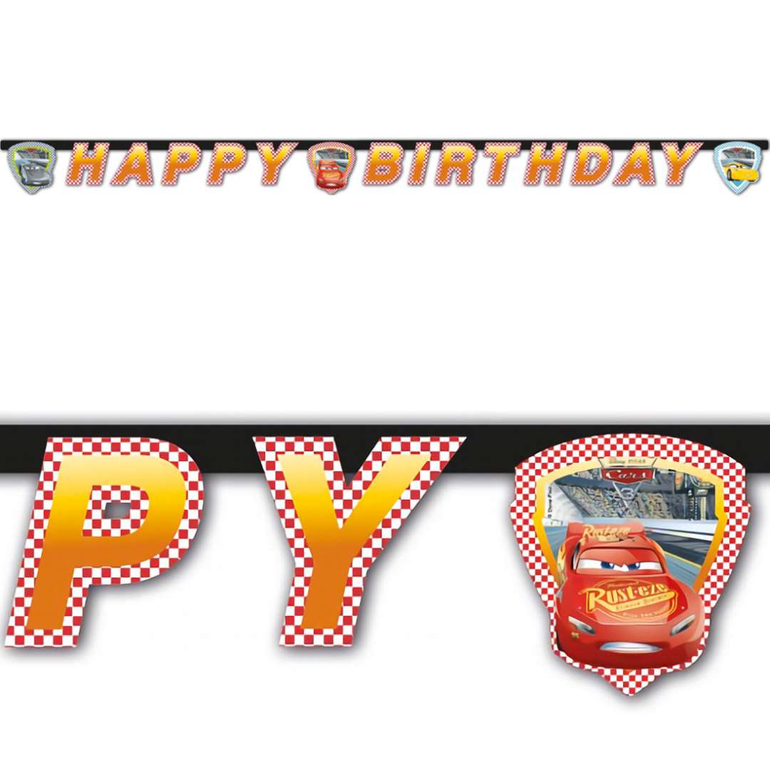 Baner "Cars 3 - Happy Birthday", PROCOS, 200 cm