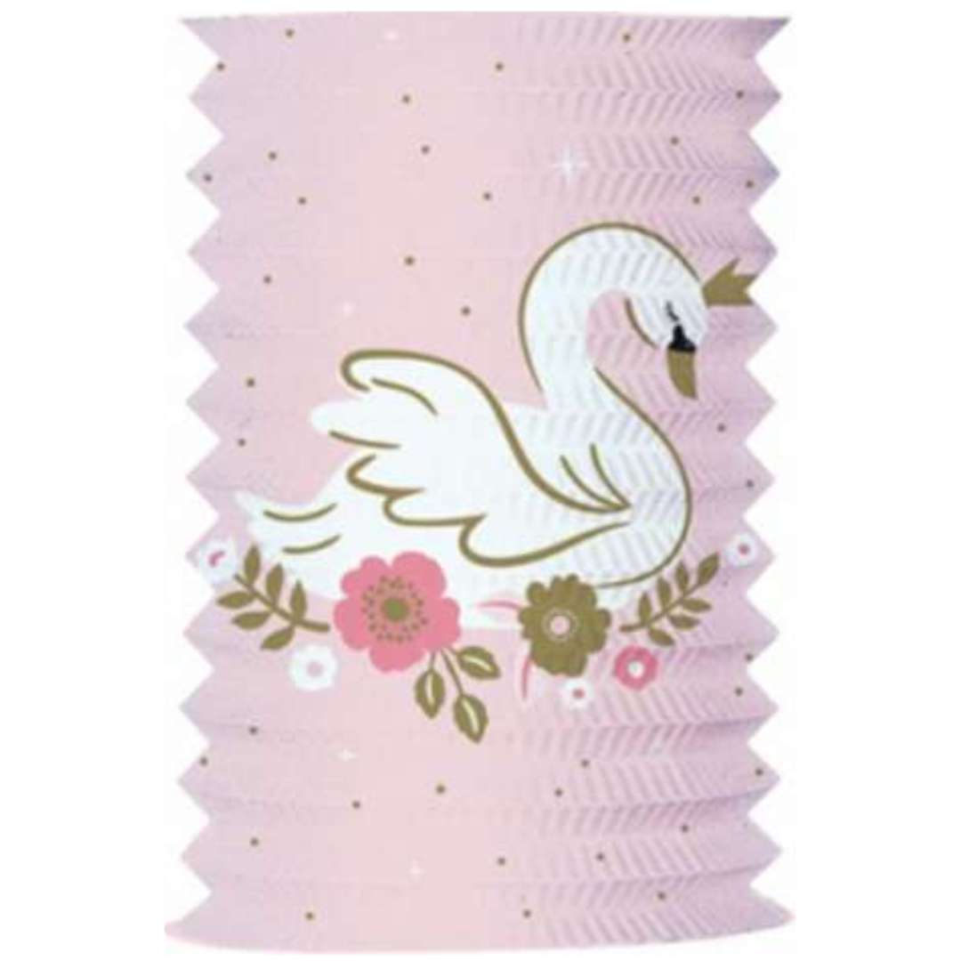 Lampion papierowy "Urodziny Księżniczki", różowy, Amscan, 28 cm