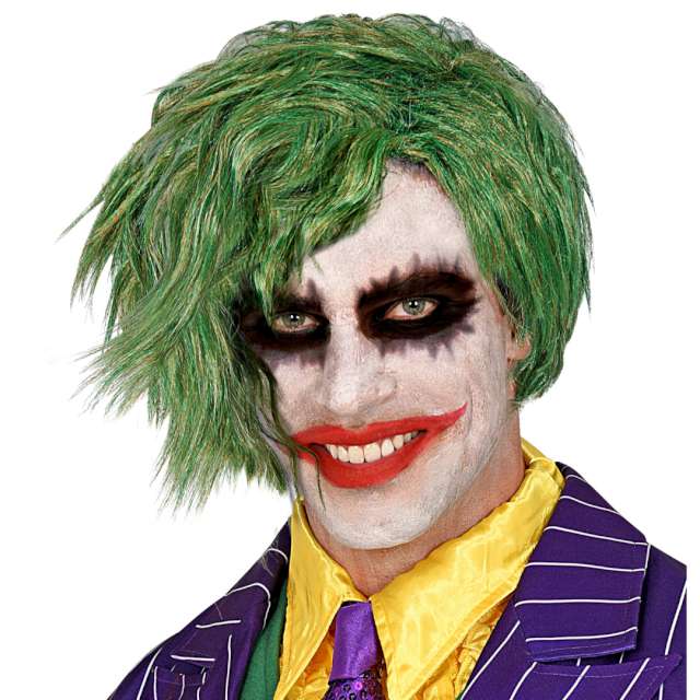 Peruka party Klaun Joker zielona Widmann