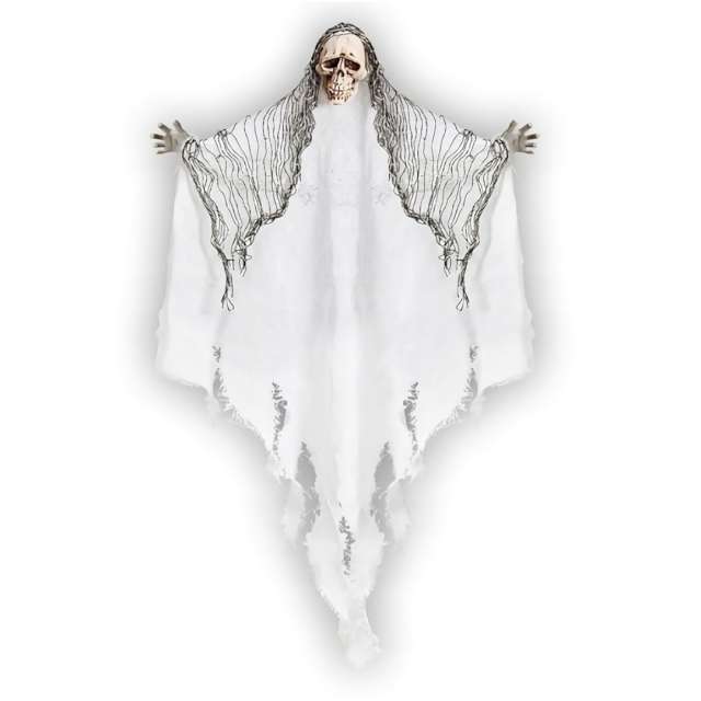 Dekoracja "Szkielet wiszący", biała, Widmann, 61 cm