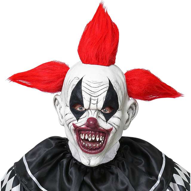 Maska Klaun Psychopata z czerwonymi włosami Widmann
