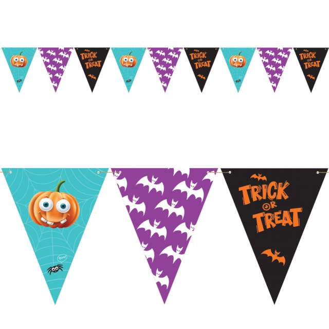 Baner flagi Halloween - Boo! papierowy Godan 250 cm