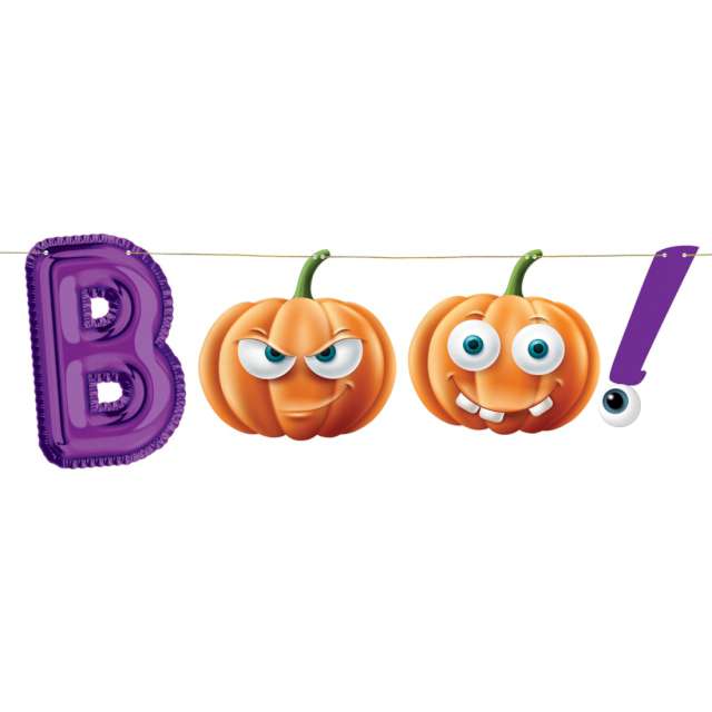 Girlanda papierowa "Halloween - Boo!", Godan, 150 cm