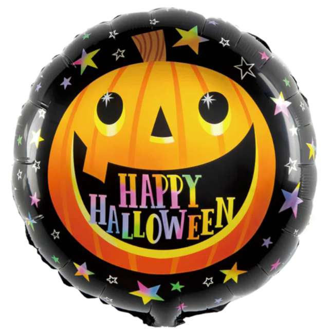 Balon foliowy "Happy Halloween - Dynia", PartyPal, 18", RND