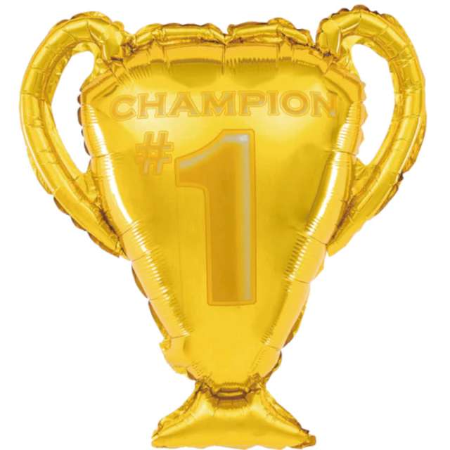 Balon foliowy Puchar - Champion nr 1 złoty PartyPal 25 SHP