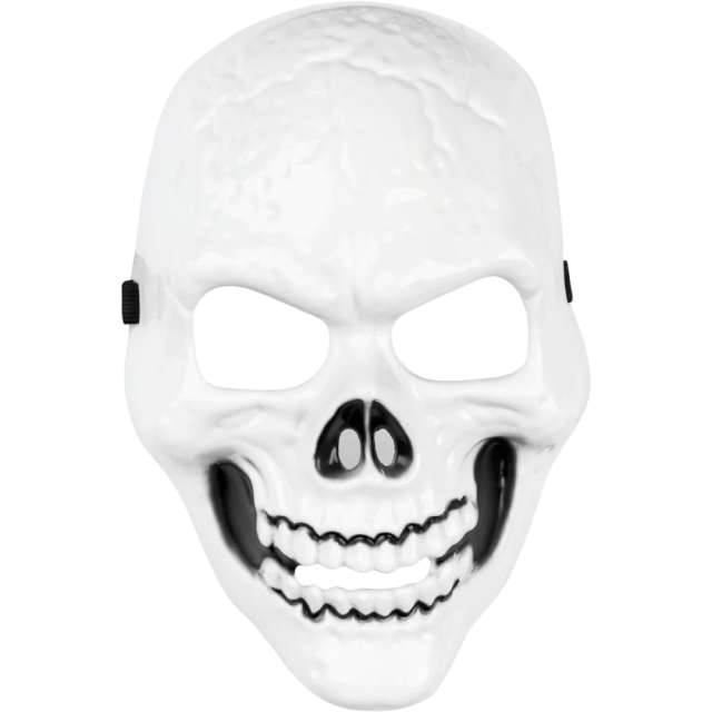 Maska "Czaszka", plastikowa, biały, Partypal
