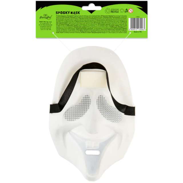 Maska Duszek biały plastikowa Partypal