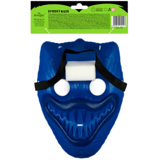Maska Upiór groźny niebieska plastikowa Partypal