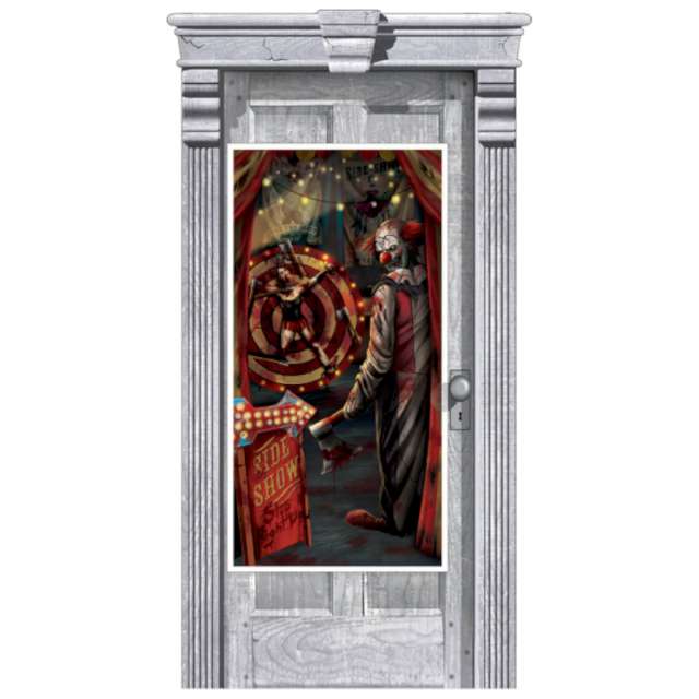 _xx_Door Deco Creepy Carnevil Side Show Plastic 165 x 85 cm