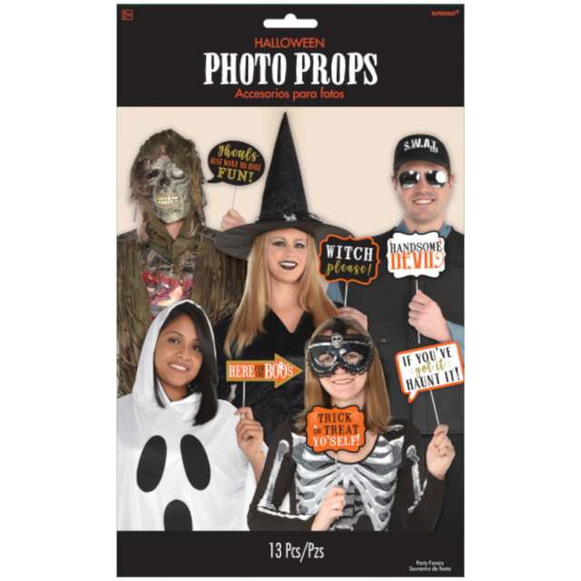 _xx_Photo Booth Kit Halloween Words Paper / Plast