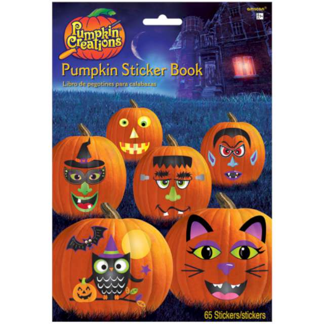 _xx_Sticker Book with 65 Stickers for Halloween Pumpkins