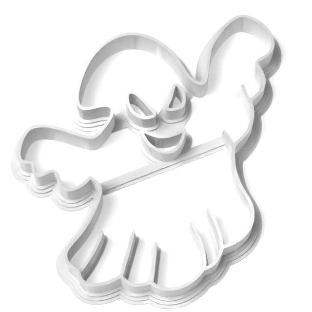 Foremka Halloween - duszek złośliwy 93x88 mm biała metaliczna